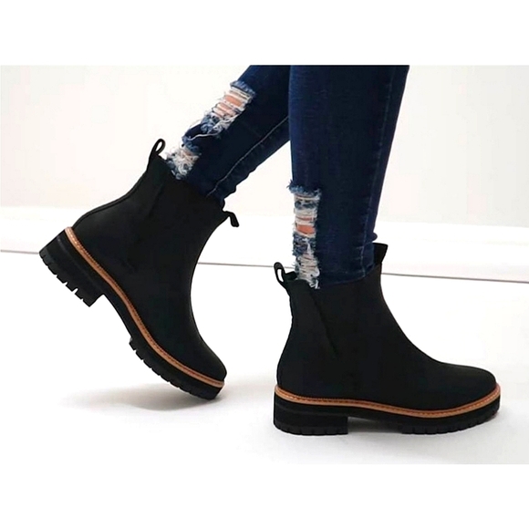 Antonio de Faria Black Suede Leather Chunky Chelsea Boots Size 8 - Picture 12 of 12